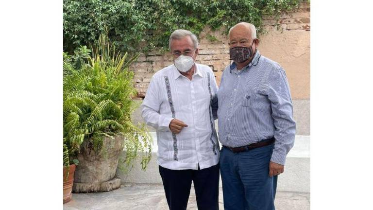 Los gobernadores electos de Sinaloa y Baja California Sur, Rubén Rocha Moya y Víctor Manuel Castro Cosío.