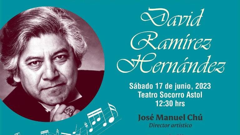 El Taller de Ópera de Sinaloa dará un concierto en honor al tenor David Ramírez Hernández.