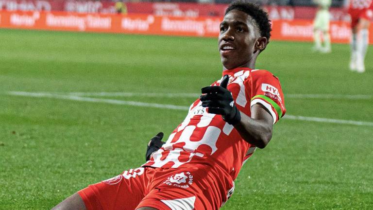 Yáser Asprilla fue el autor del gol que marcó el triunfo para el Girona.