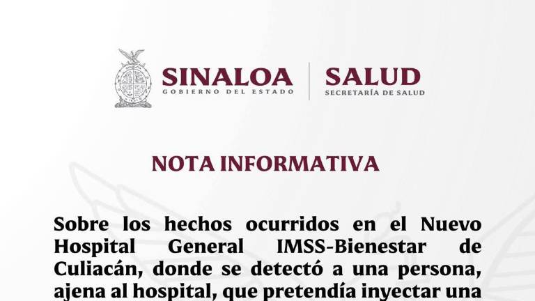 La dependencia estatal subrayó que ningún trabajador o trabajadora del hospital fue detenido tras los hechos ocurridos la tarde del 17 de septiembre.