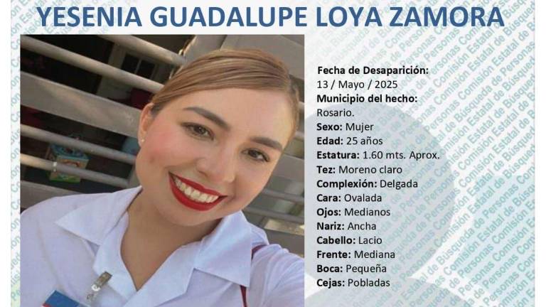 Se busca a Yesenia Guadalupe Loya Zamora.