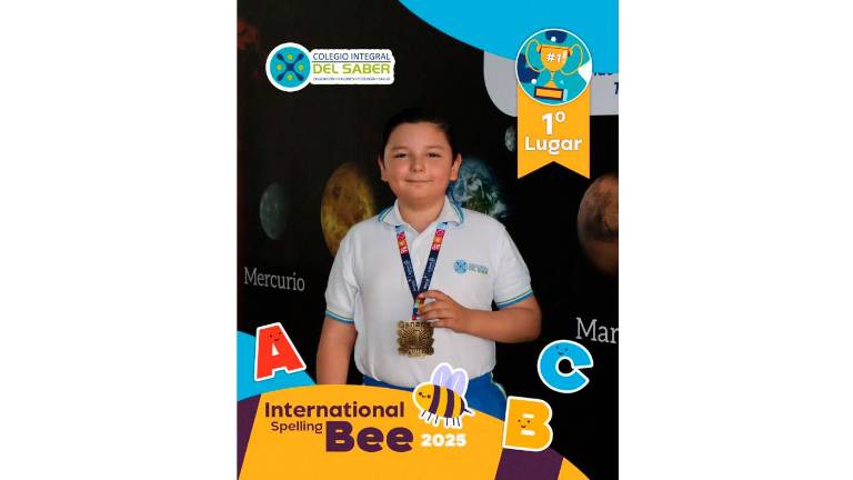 Mateo Salazar consiguió el primer lugar en concurso internacional de Spelling Bee.