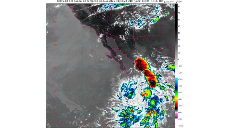 Condiciones del clima en las costas de Sinaloa durante la tarde de este jueves.