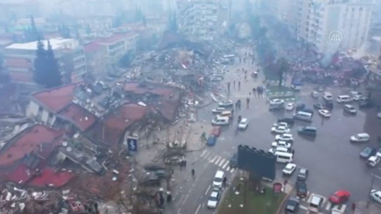 Una de las zonas dañadas al sur de Turquía tras el sismo registrado el domingo.