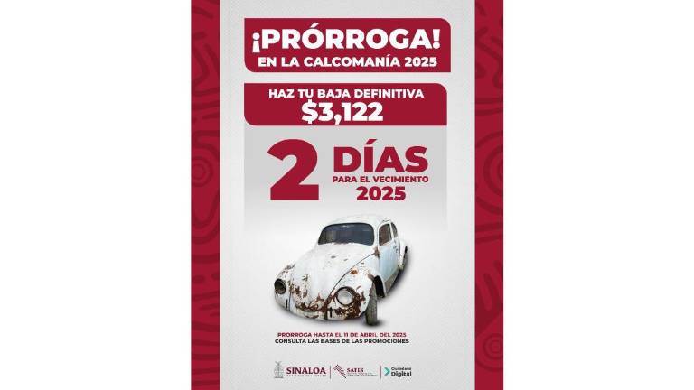 Este viernes termina en Sinaloa el plazo para el pago de trámites vehiculares con descuentos.