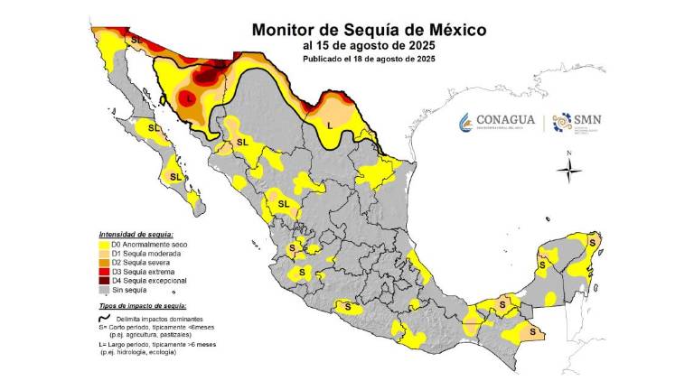Zonas del País donde se mantienen condiciones de sequía.