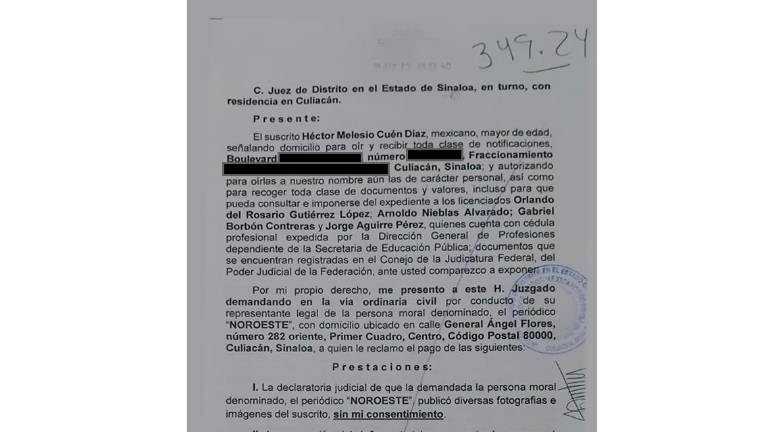 Demanda hijo de Cuén Ojeda a Datemex por uso de su imagen