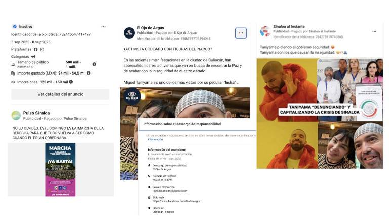 Algunas de las campañas emprendidas en contra de Miguel Taniyama.