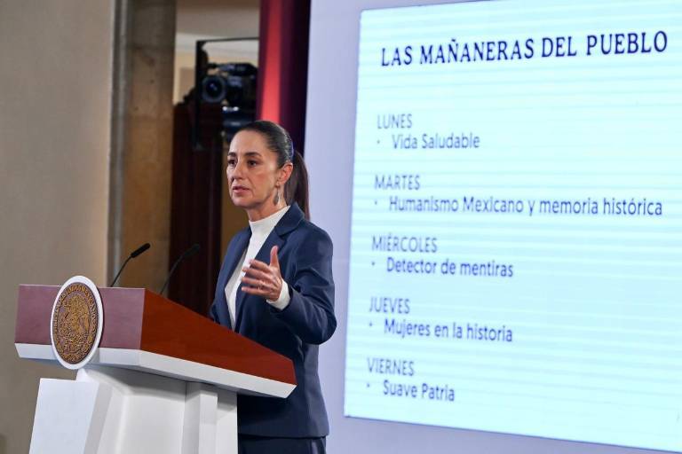 En primera ‘mañanera del pueblo’, Sheinbaum anuncia secciones, entre ellas ‘el detector de mentiras’