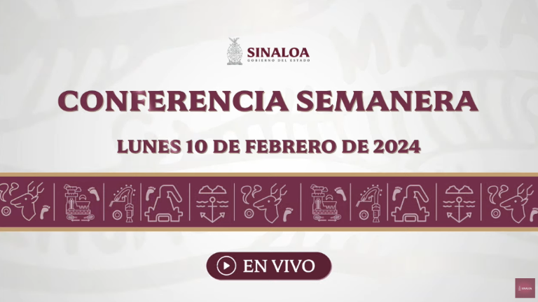 Conferencia semanera del Gobierno de Sinaloa.