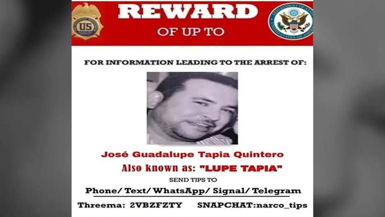 José Guadalupe Tapia Quintero, alias “El Lupe”, supuesto compadre y presunto “operador logístico” del capo sinaloense Ismael Mario Zambada García, “El Mayo”, uno de los líderes del Cártel de Sinaloa.