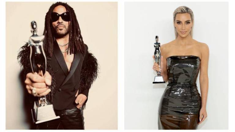 Lenny Kravitz y Kim Kardashian.