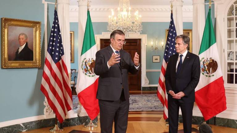 Marcelo Ebrard y Antony Blinken.