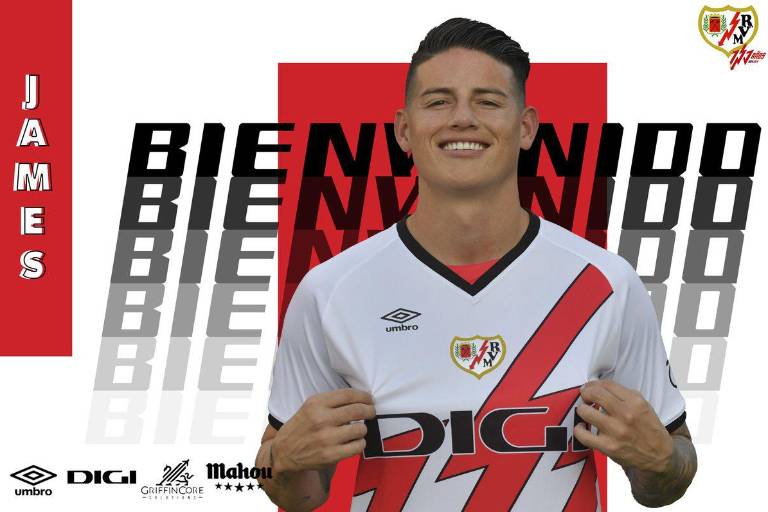 Rayo Vallecano hace oficial el fichaje del colombiano James Rodríguez