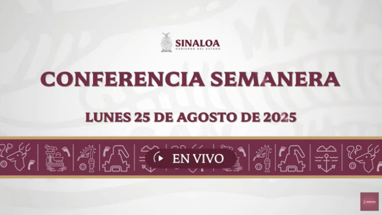 Conferencia del Gobierno de Sinaloa de cada semana.