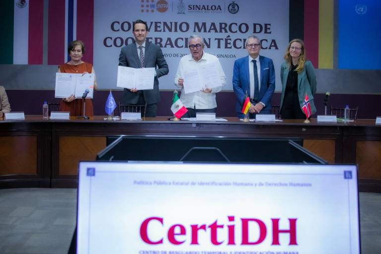 Firman Sinaloa y la ONU convenio por desaparecidos