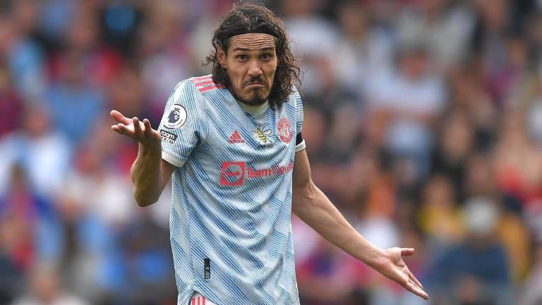 Edinson Cavani tuvo un paso casi desapercibido en el Manchester United.