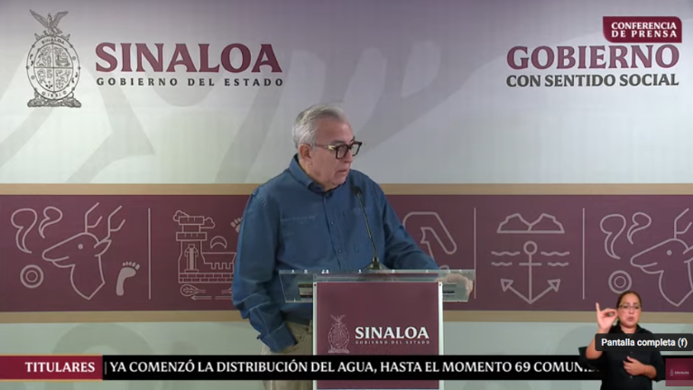 El Gobernador de Sinaloa Rubén Rocha Moya habla sobre la petición de la declaración de emergencia por sequía.