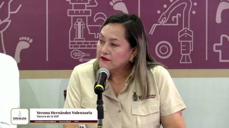 Verona Hernández, vocera de la Secretaría de Seguridad Pública de Sinaloa.
