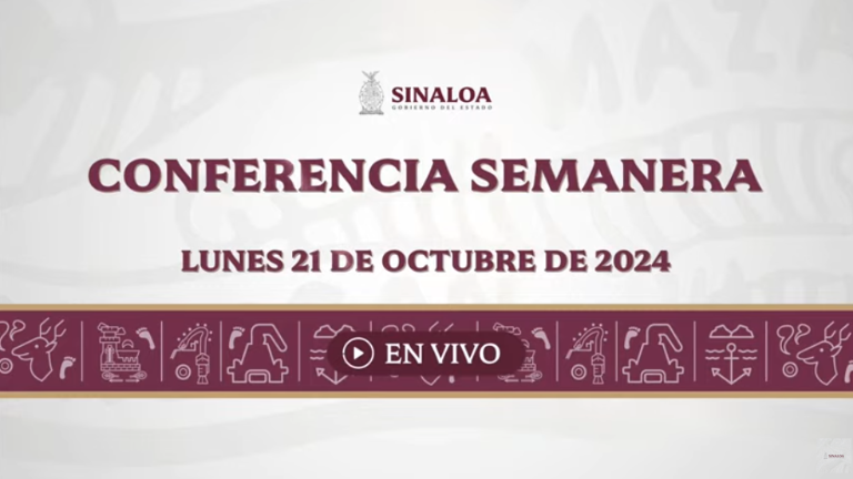 Conferencia semanera del Gobernador de Sinaloa Rubén Rocha Moya.