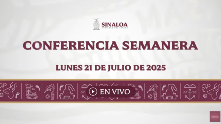 Conferencia semanera del Gobernador de Sinaloa Rubén Rocha Moya.