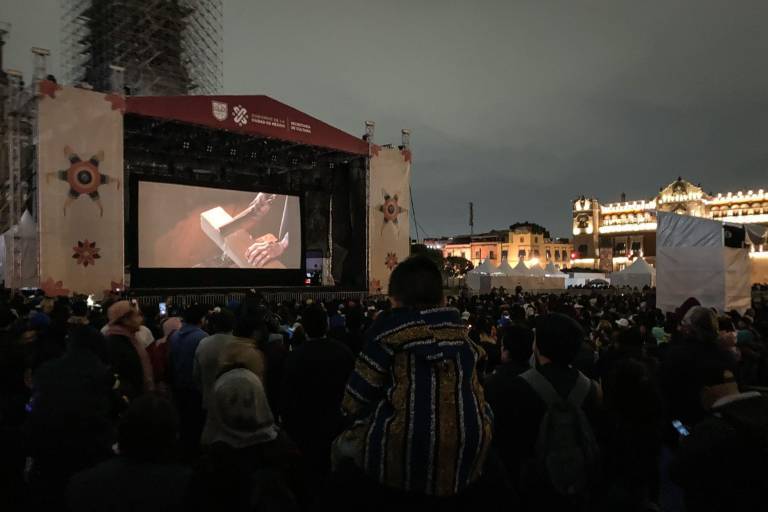 Proyectan ‘Pinocho’ de Guillermo del Toro en el Zócalo de la CDMX