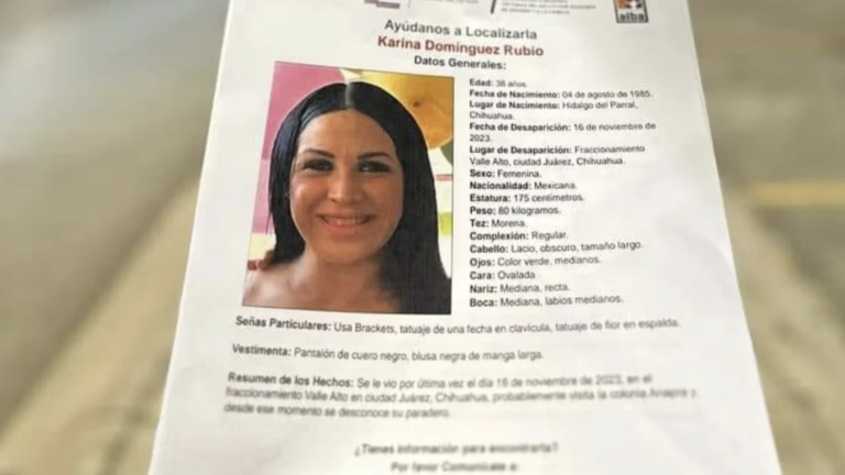 Karina fue hallada en una fosa clandestina tras 13 días de búsqueda.