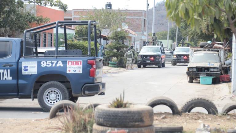 Operativo de las fuerzas federales en Santa Teresa, en Mazatlán.