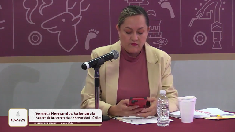 El cambio lo dio a conocer la vocera de Seguridad Pública de Sinaloa, Verona Hernández Valenzuela.