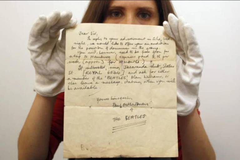 Subastarán carta de Paul McCartney en la que salda una deuda de 1959