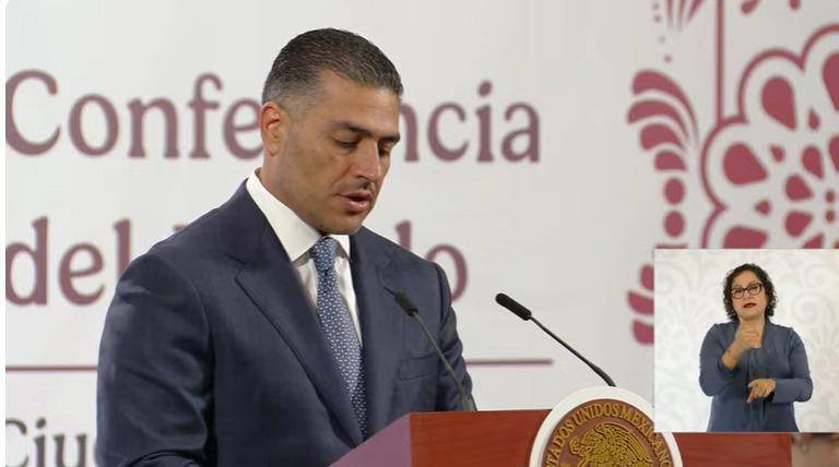 Omar García Harfuch, Secretario de Seguridad federal, habla sobre los resultados logrados en Sinaloa durante el mes de julio.