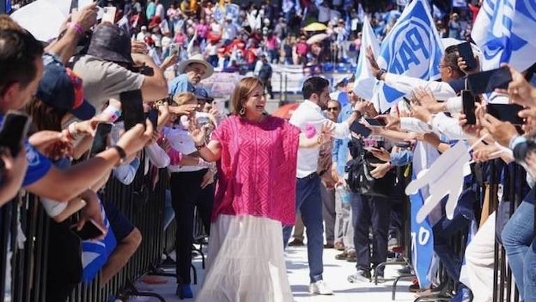 Xóchitl Gálvez Ruiz, en un evento de campaña en Querétaro.