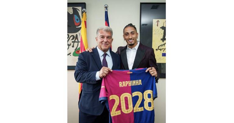 Raphinha seguirá de azulgrana hasta 2028.