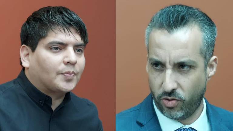 El Diputado Pedro Villegas Lobo y el Diputado Gene René Bojórquez llegaron hasta las discusiones y gritos en la sala de prensa del Congreso del Estado.