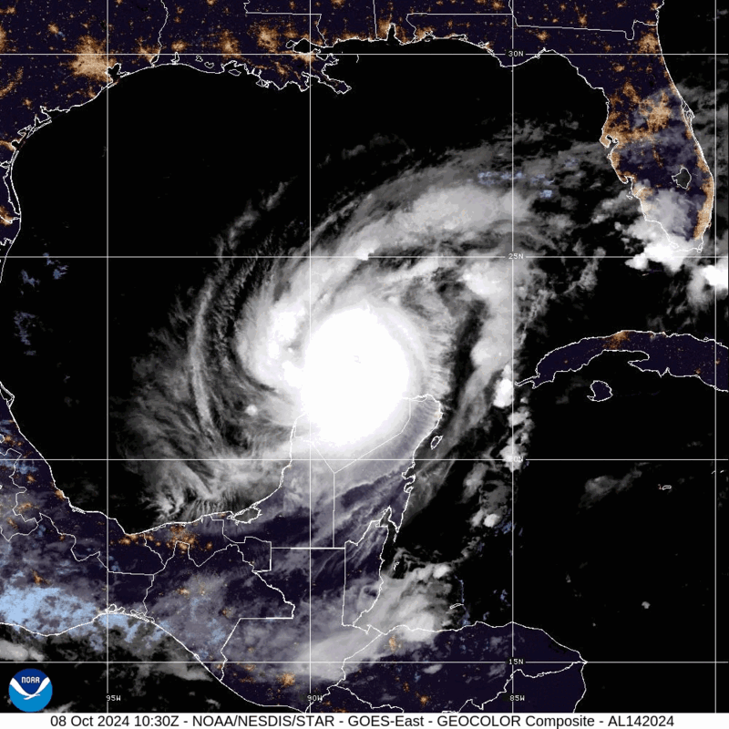 Ahora, Milton avanza rumbo a la costa oeste de Florida, donde se prevé que toque tierra.