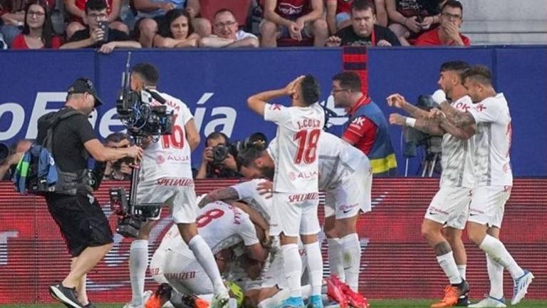 El Mallorca celebra su permanencia en LaLiga.