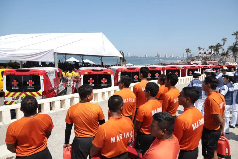 $!Con 14 mil 264 efectivos confirmados, dan banderazo en Mazatlán al Operativo Estatal de Semana Santa 2025