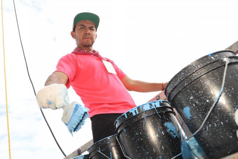 $!Sergio Ramírez lleva su arte a Mazatlán al pintar su primer mural
