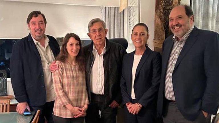 Imagen que publicó Claudia Sheinbaum sobre su reunión con Cuauhtémoc Cárdenas.
