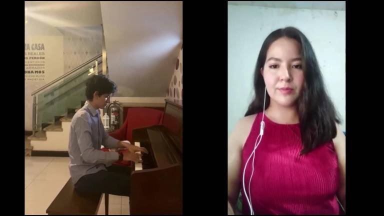Los estudiantes trabajaron en línea.