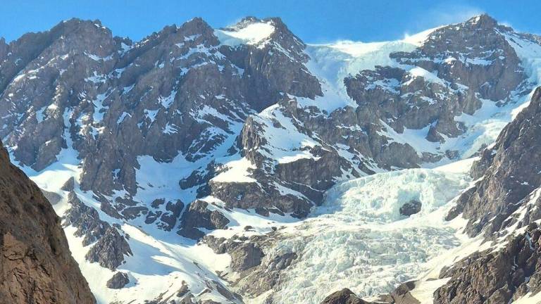 Glaciar Juncal Norte, en la región de Valparaíso, Chile.