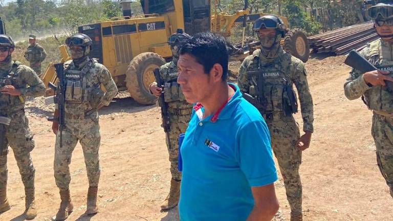 Marinos y comunidades opositoras al Tren Interoceánico, en el Istmo de Tehuantepec.