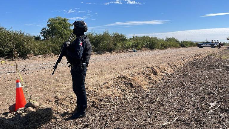 El cadáver estaba junto al bordo de un canal en la zona, envuelto en cobertor de color café.