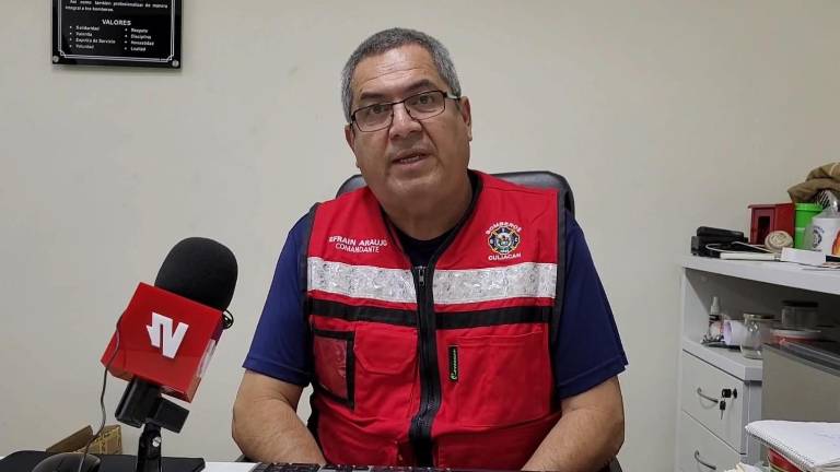Efraín Araujo Zazueta, comandante del Cuerpo de Bomberos Culiacán.