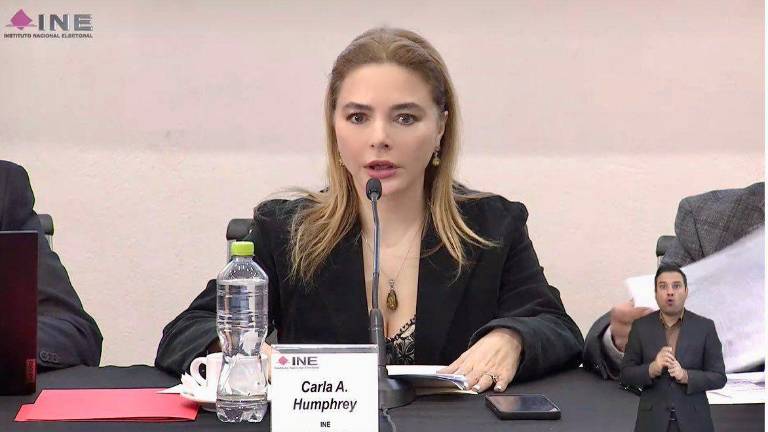 Carla Humphrey actualmente se desempeña como consejera electoral del Instituto Nacional Electoral.