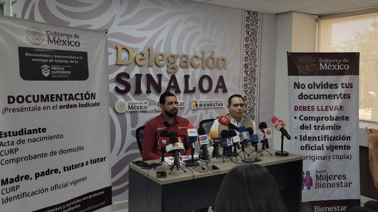 Delegado de los Programas para el Bienestar en Sinaloa, Ángel Ulises Piña García.