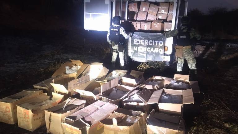 El aseguramiento fue en el poblado El Salado, en Culiacán.