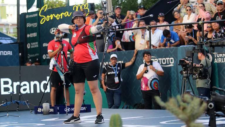 Alejandra Valencia en la Final de Copa del Mundo de Tiro con Arco Hermosillo 2023.