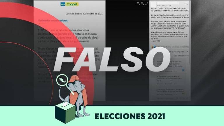 Imágenes que circulan en redes sociales sobre el falso comunicado de Coppel.