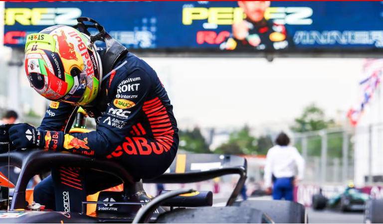 Checo se siente aliviado de que su neumático ‘no explotara’ en Bakú